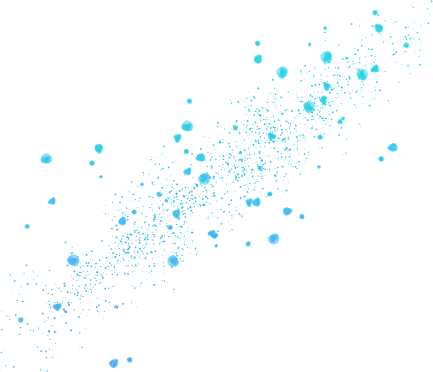 Glitter Splatter Blue Gradient